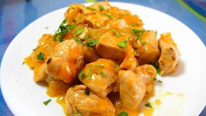 receta de pollo a la naranja - NDV