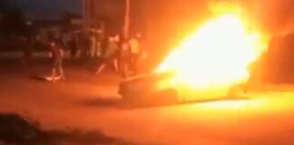 quemaron un carro en San Carlos - NDV