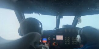avión atravesó el huracán Ida