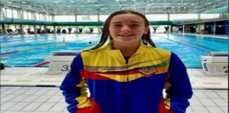 Nadadora María Victoria Yegres oro