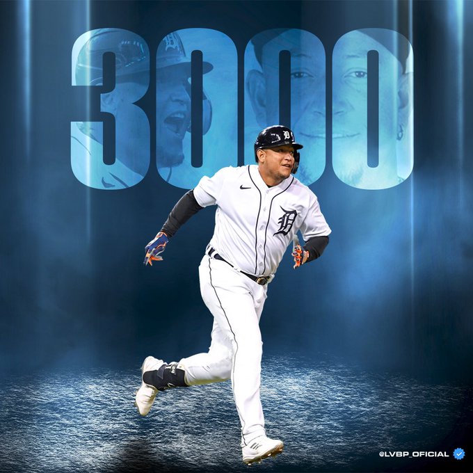 Orgullo venezolano! Con un batazo histórico Miguel Cabrera alcanzó los  3.000 hits en las Grandes Ligas (VIDEO)