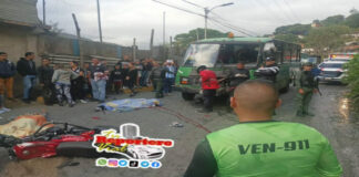 Dos muertos en accidente en Los Teques-ndv