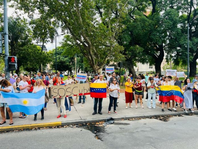 Venezolanos protestaron en Argentina
