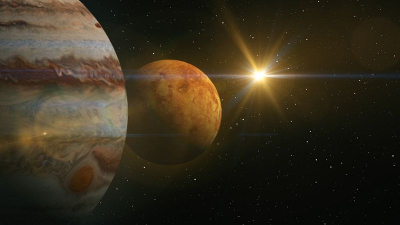 Conjunción de Venus y Júpiter