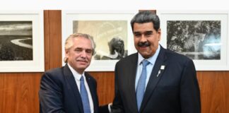 Alberto Fernández y Petro Nicolás Maduro
