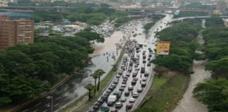Fuertes lluvias en Caracas