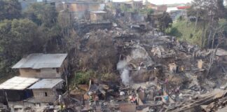 incendio en barrio Armenia de Colombia