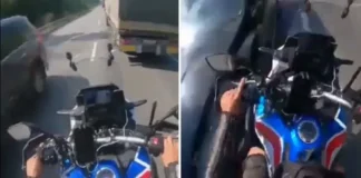 Motociclista perdió pie en México