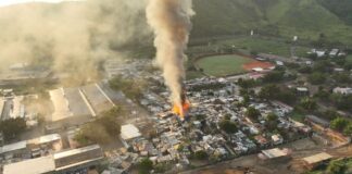 rancherío en la cárcel de Tocorón