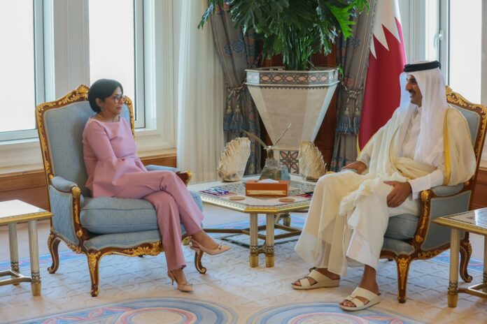 Delcy Rodríguez reunión Emir de Qatar-NDV