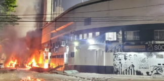 incendios de los hinchas del Santos