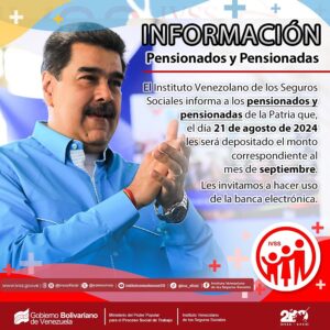 Pago de pensión del mes de Septiembre NDV