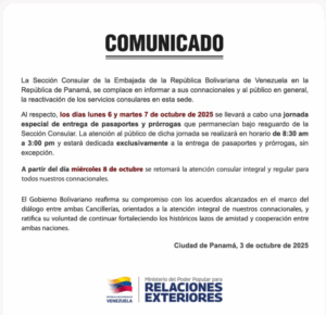 embajada de Venezuela Panamá
