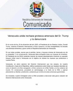 Venezuela rechazó bloqueo petroleras Trump NDV