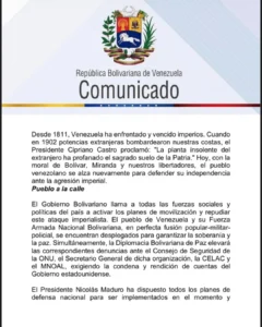 Maduro Estado de conmoción exterior