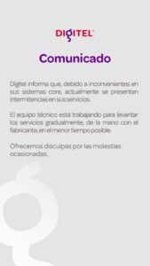 Digitel restablecer servicio NDV