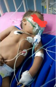 Niño dos años hospital Mariara NDV