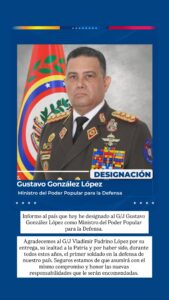 Gustavo González ministro de Defensa NDV