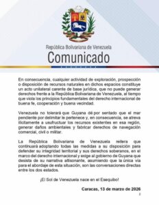 Venezuela rechazó Gobierno Guyana