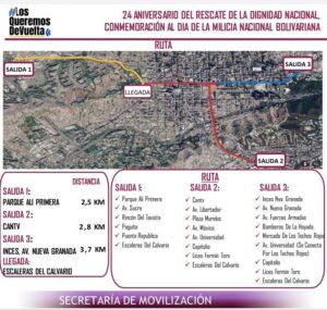 PSUV movilización Caracas lunes NDV