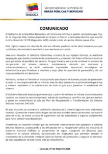 demanda eléctrica Venezuela NDV
