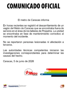 Metro Caracas incidente Porpatria NDV