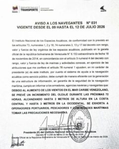 INEA alerta preventiva costa NDV