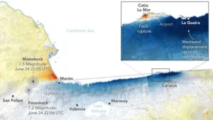 NASA desplazamiento terreno Venezuela NDV
