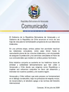 Venezuela Chile relaciones bilaterales
