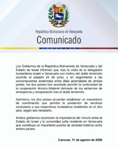 Israel Venezuela acuerdo consular NDV