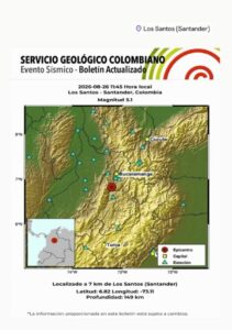 sismo Colombia miércoles NDV