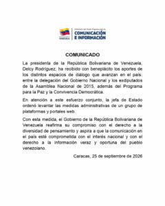 Delcy restricciones portales digitales NDV